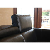 Abbyson Monticello Top Grain Leather Functional Sectional