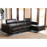 Abbyson Monticello Top Grain Leather Functional Sectional