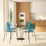 ABS Plastic Dining Chair with Stainless-Steel Legs Astor Series by LeisureMod