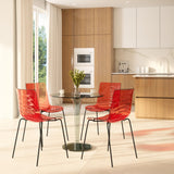 ABS Plastic Dining Chair with Stainless-Steel Legs Astor Series by LeisureMod