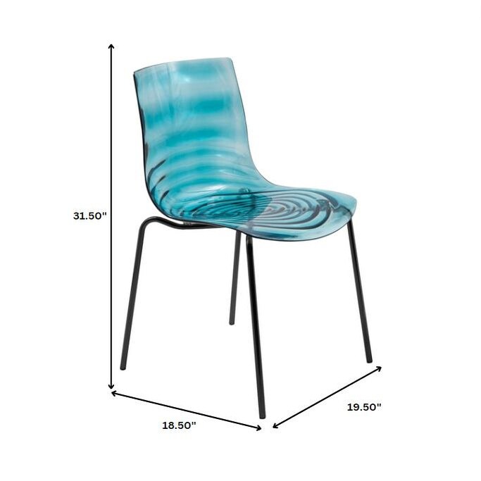 ABS Plastic Dining Chair with Stainless-Steel Legs Astor Series by LeisureMod