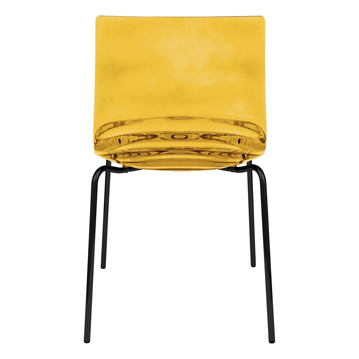 ABS Plastic Dining Chair with Stainless-Steel Legs Astor Series by LeisureMod