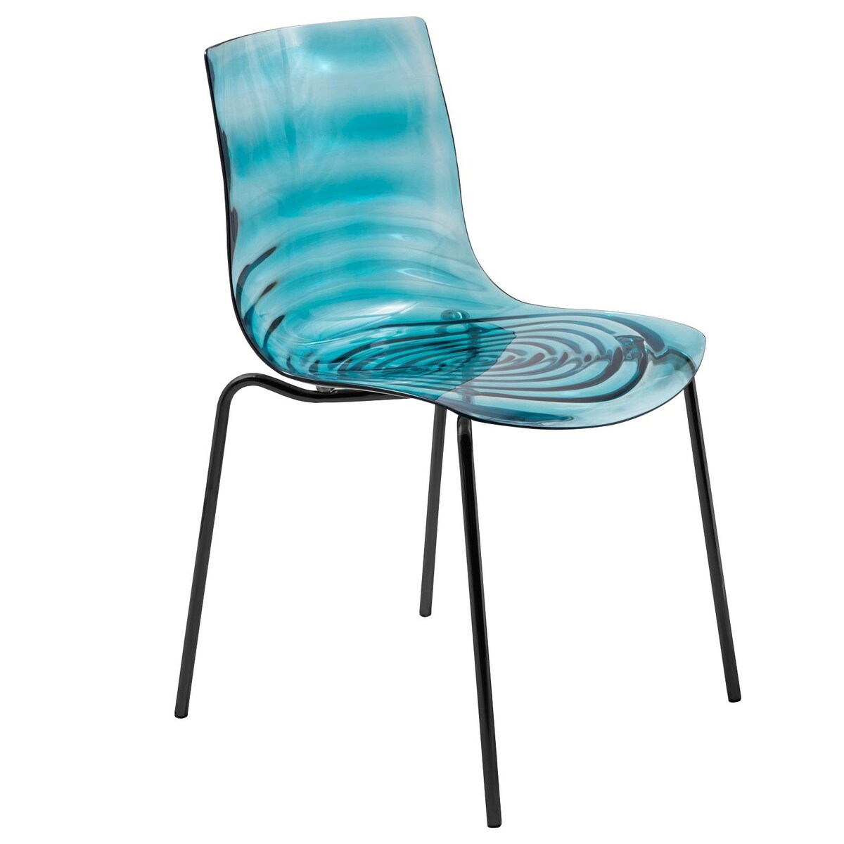 ABS Plastic Dining Chair with Stainless-Steel Legs Astor Series by LeisureMod