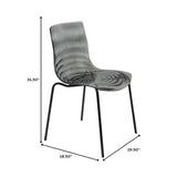 ABS Plastic Dining Chair with Stainless-Steel Legs Astor Series by LeisureMod