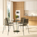 ABS Plastic Dining Chair with Stainless-Steel Legs Astor Series by LeisureMod