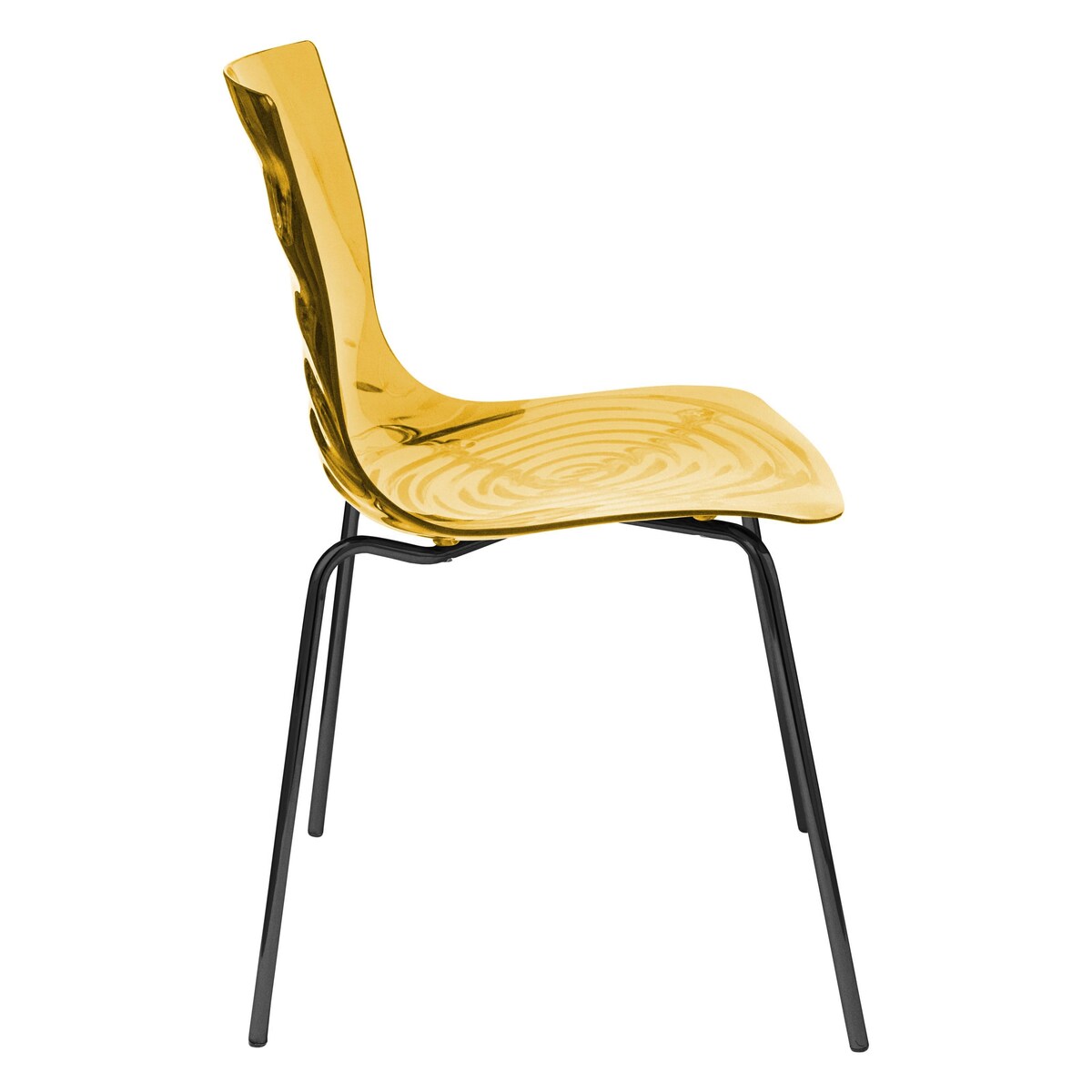 ABS Plastic Dining Chair with Stainless-Steel Legs Astor Series by LeisureMod