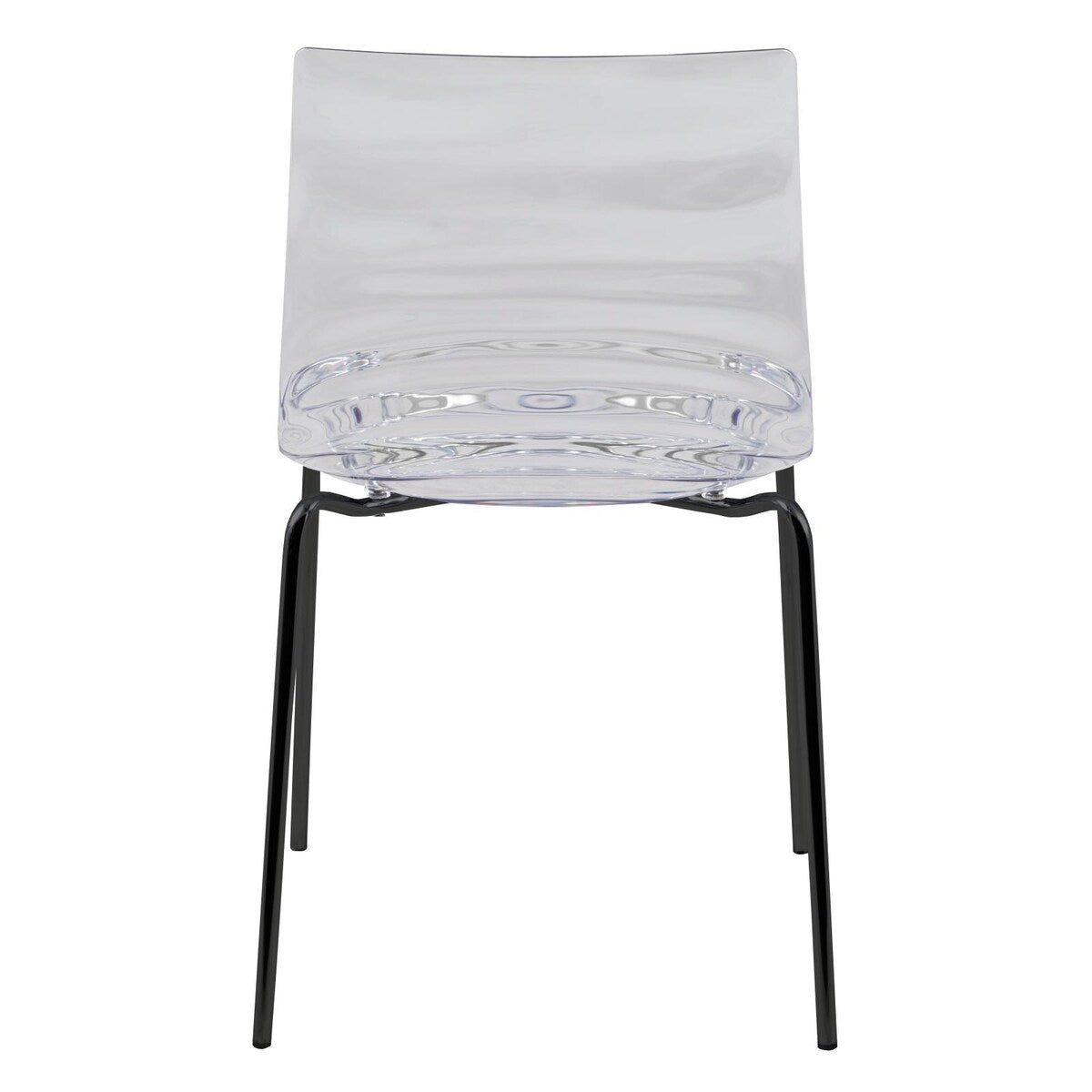 ABS Plastic Dining Chair with Stainless-Steel Legs Astor Series by LeisureMod