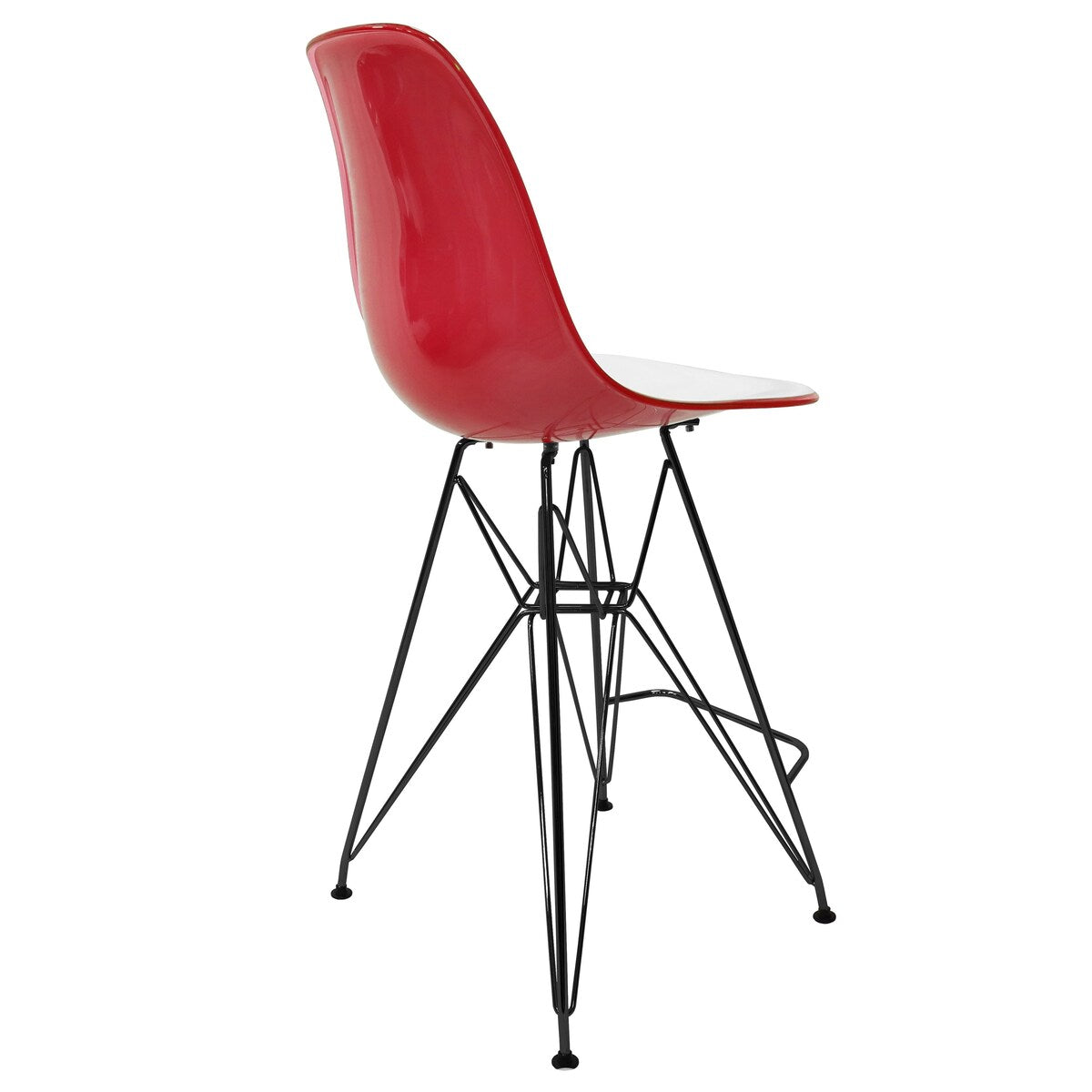 ABS Resin Barstool with Black Steel Base Cresco Series by LeisureMod