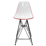ABS Resin Barstool with Black Steel Base Cresco Series by LeisureMod