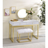 ACME Adao Vanity Mirror and Stool