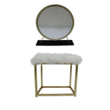 ACME Adao Vanity Mirror and Stool
