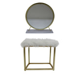 ACME Adao Vanity Mirror and Stool