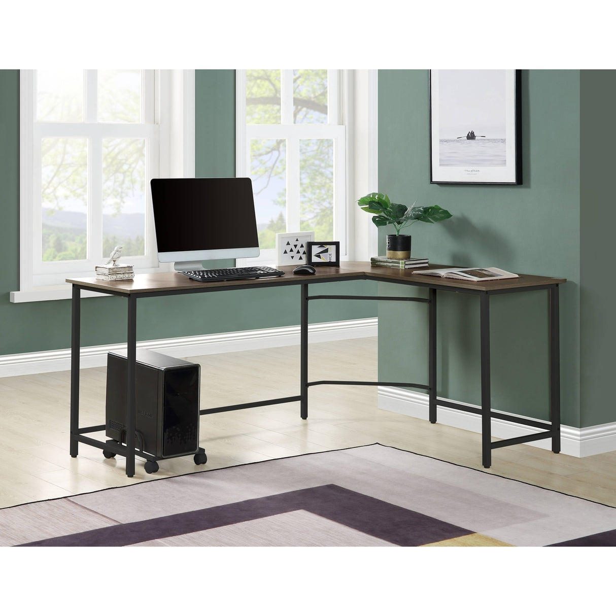 ACME Bambina Computer Desk in Black and Oak