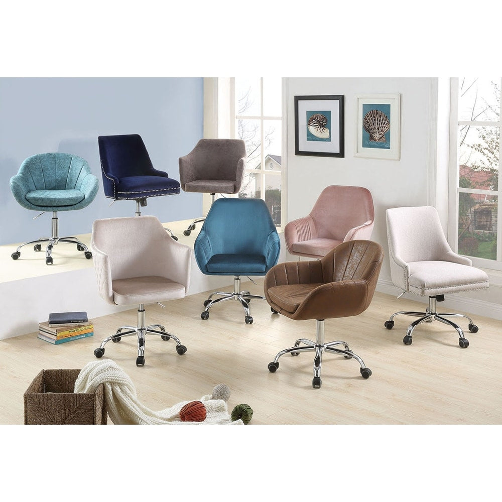ACME Eimer Office Chair in Peach and Chrome