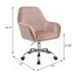 ACME Eimer Office Chair in Peach and Chrome