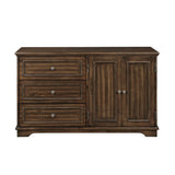 ACME Franklin 4Pcs Pack Queen Bed Set, Brushed Walnut Finish