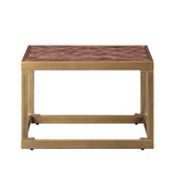 ACME Genevieve End Table in Retro Brown Top Grain Leather