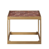 ACME Genevieve End Table in Retro Brown Top Grain Leather