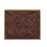 ACME Genevieve End Table in Retro Brown Top Grain Leather