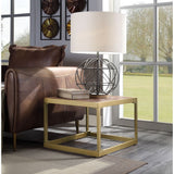 ACME Genevieve End Table in Retro Brown Top Grain Leather
