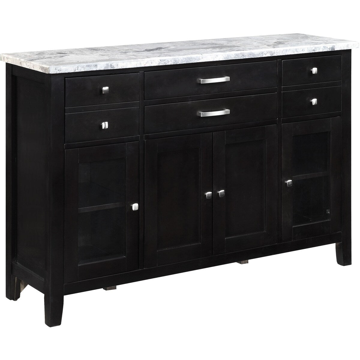 ACME Hussein Server in Marble & Black Finish