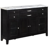 ACME Hussein Server in Marble & Black Finish