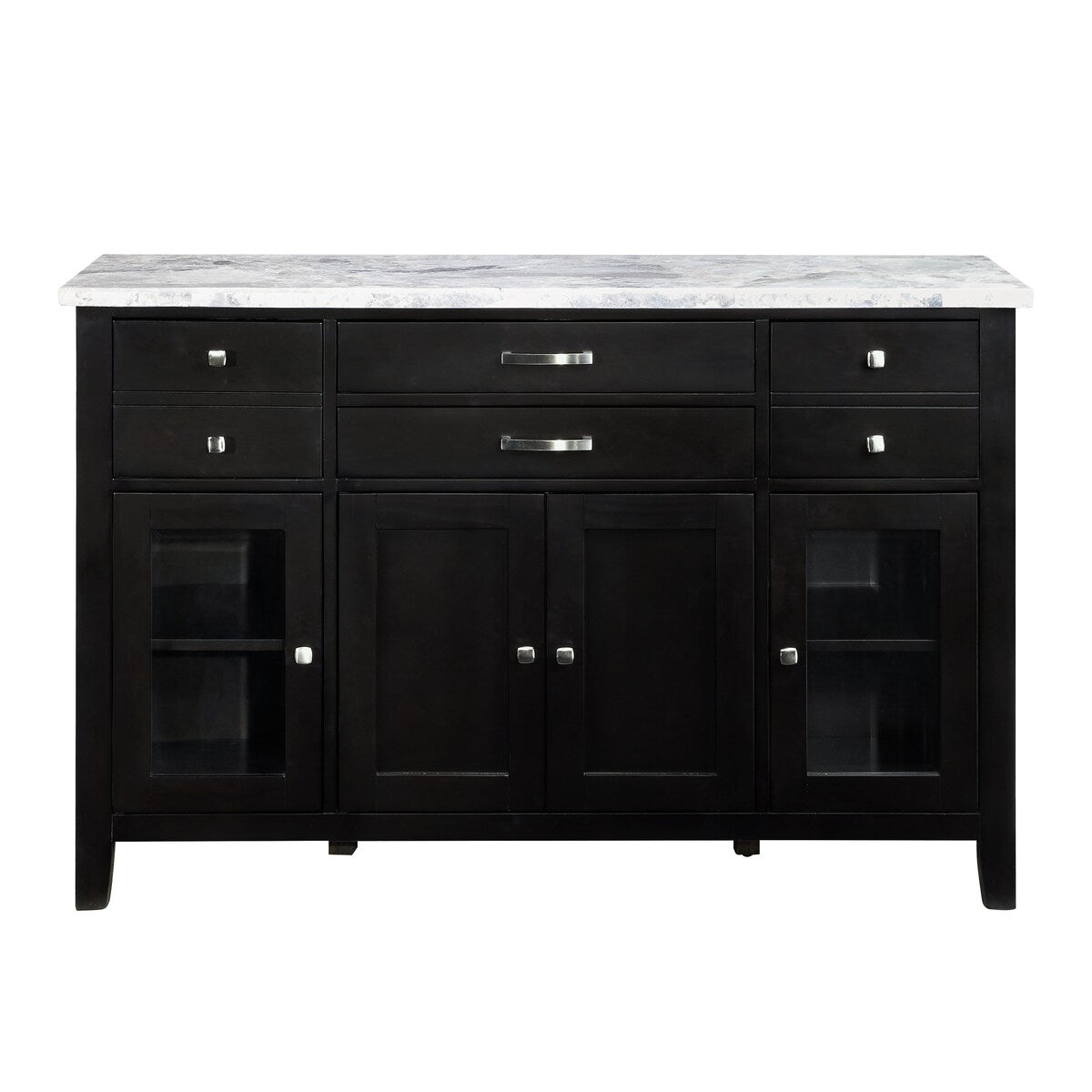 ACME Hussein Server in Marble & Black Finish