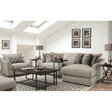 ACME Petillia Sandstone Fabric Pillow Back Arm Chair