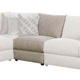 ACME Petillia Sandstone Fabric Pillow Back Arm Chair