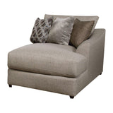 ACME Petillia Sandstone Fabric Pillow Back Arm Chair