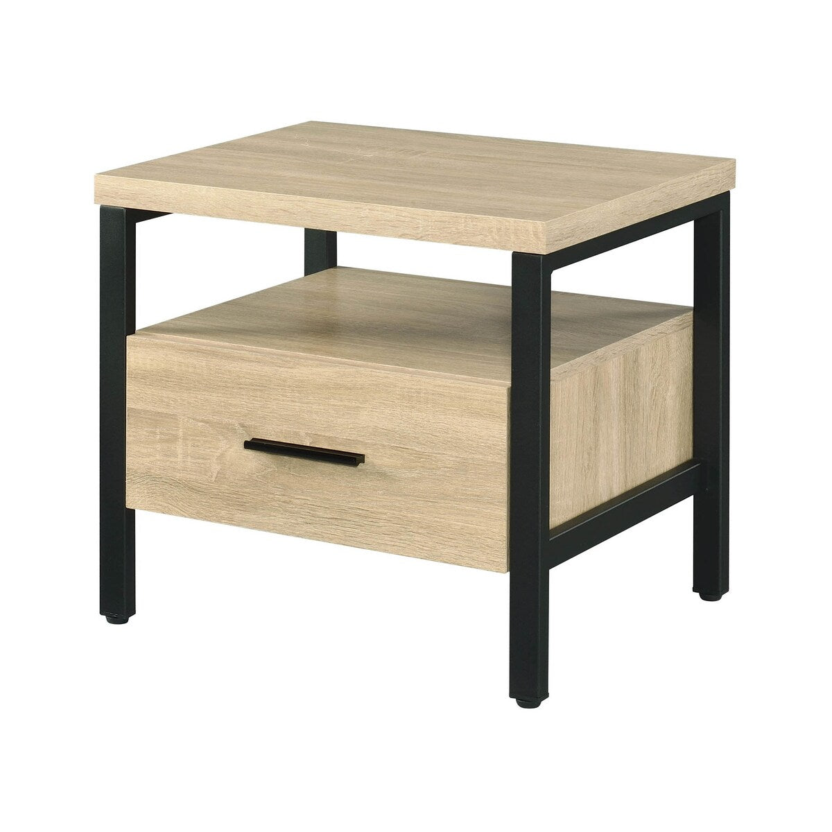 ACME Yawan Rectangular Accent Table in Oak and Black