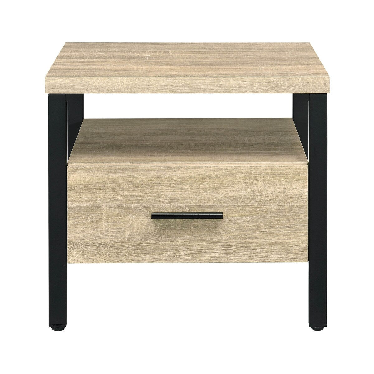 ACME Yawan Rectangular Accent Table in Oak and Black