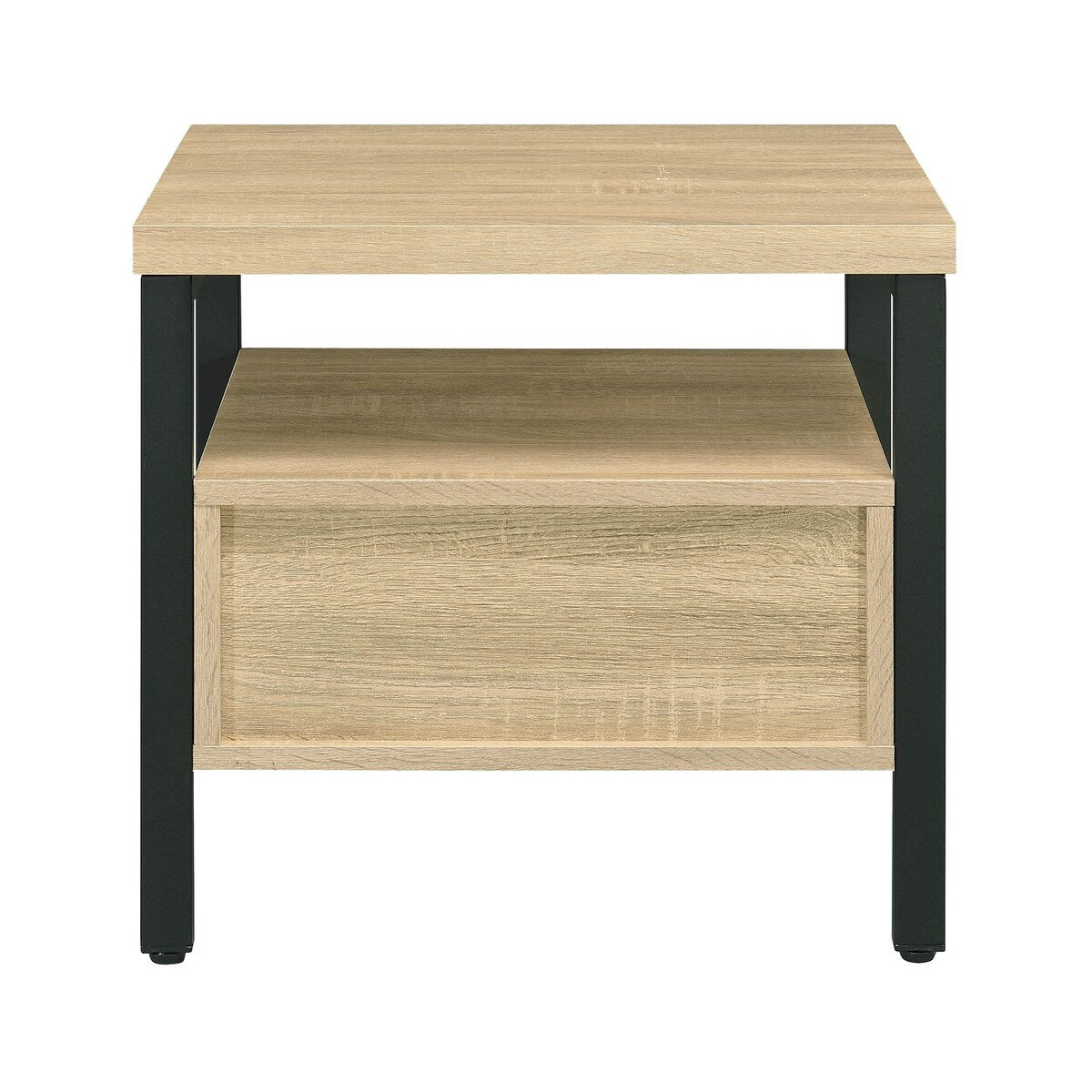 ACME Yawan Rectangular Accent Table in Oak and Black
