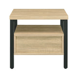 ACME Yawan Rectangular Accent Table in Oak and Black
