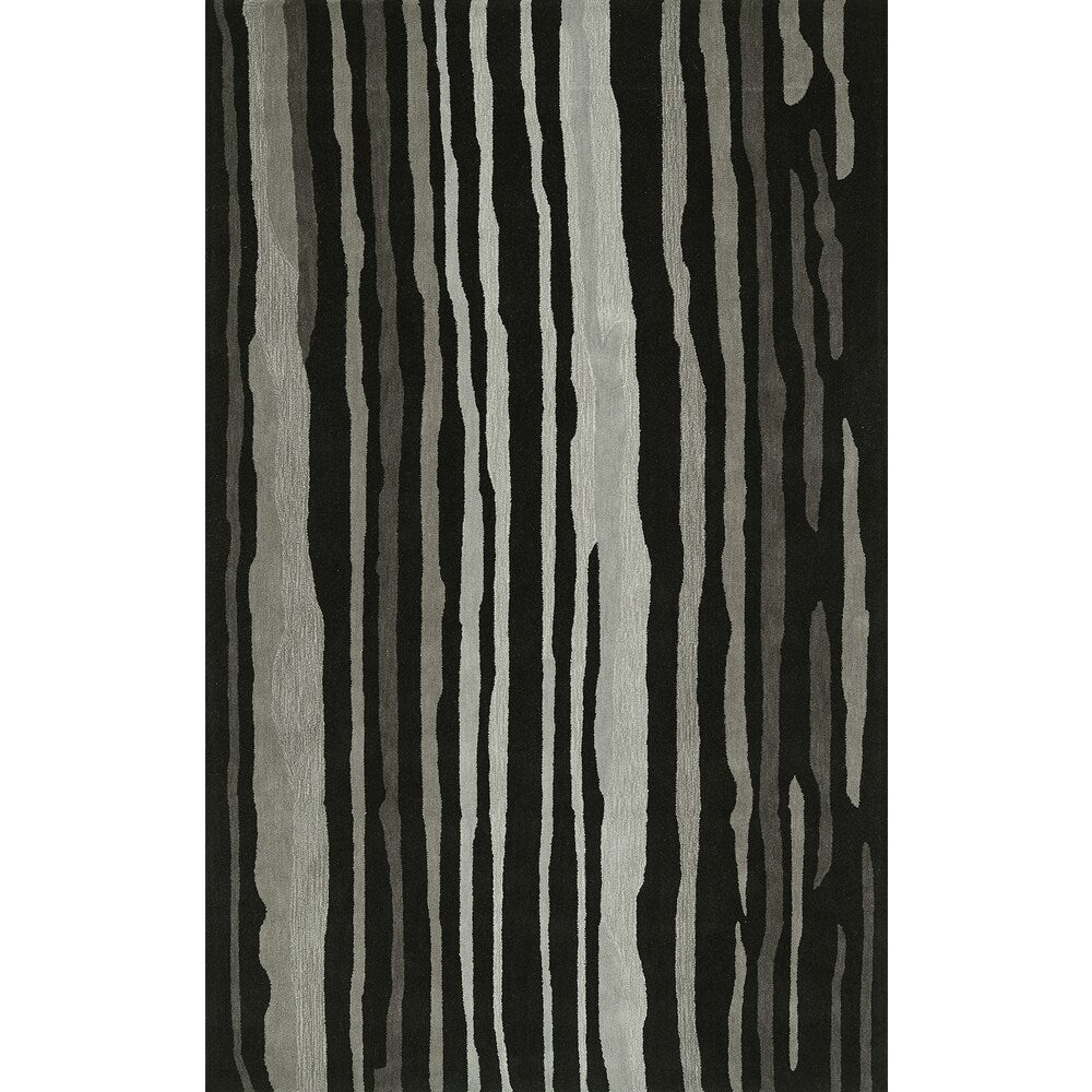 Addison Taylor Night/Grey Modern Stripe Area Rug - 8' x 10'