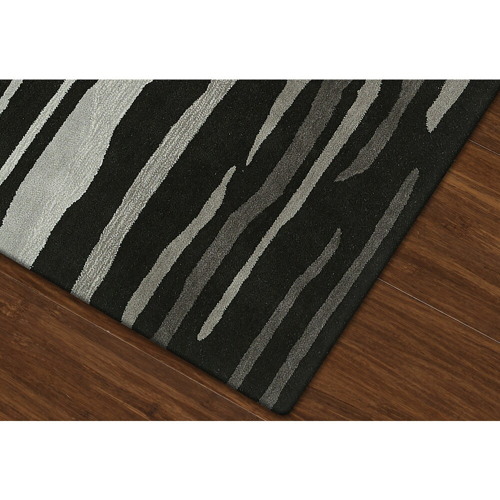 Addison Taylor Night/Grey Modern Stripe Area Rug - 8' x 10'