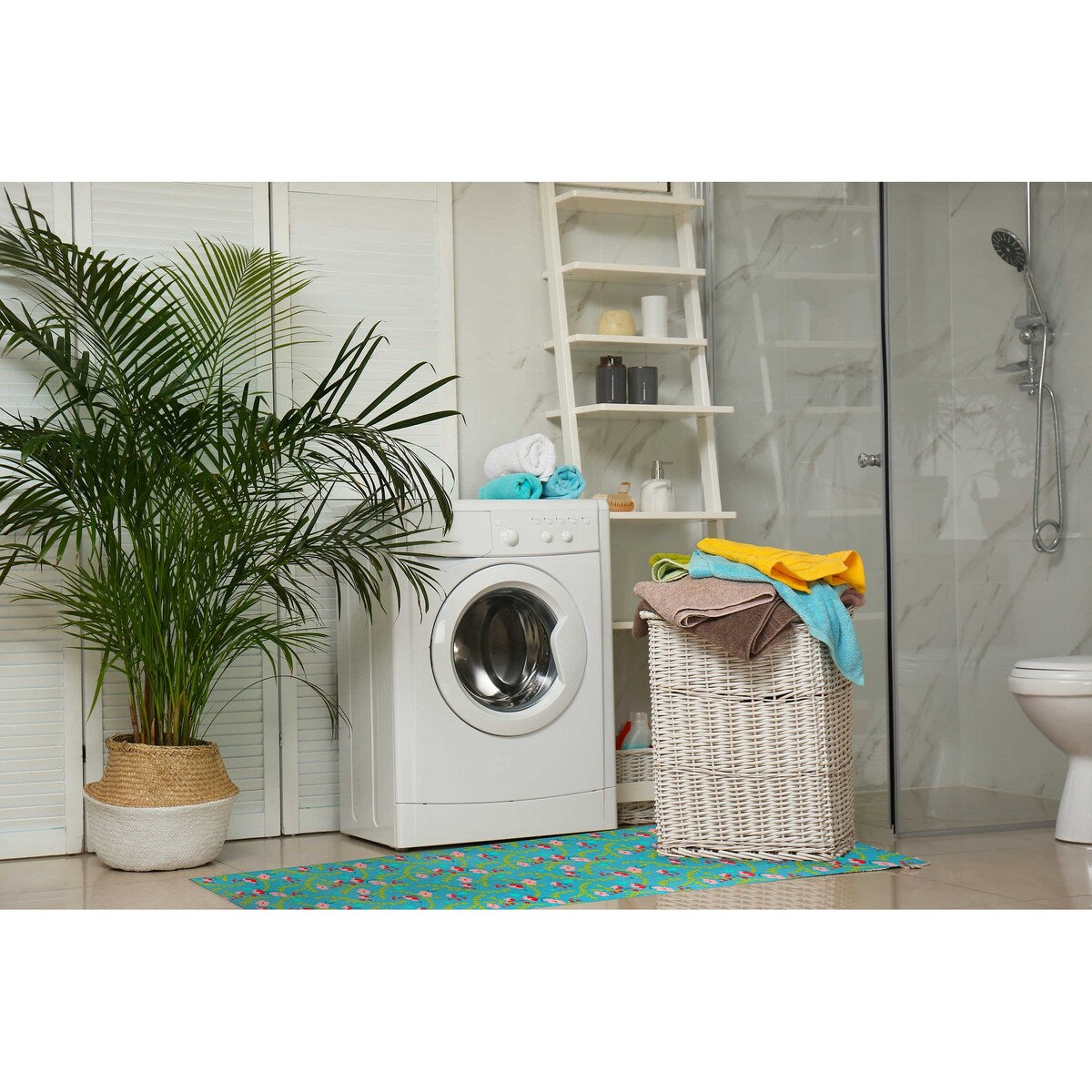 ADELAIDE FLORAL OCEAN Laundry Mat By Kavka Designs