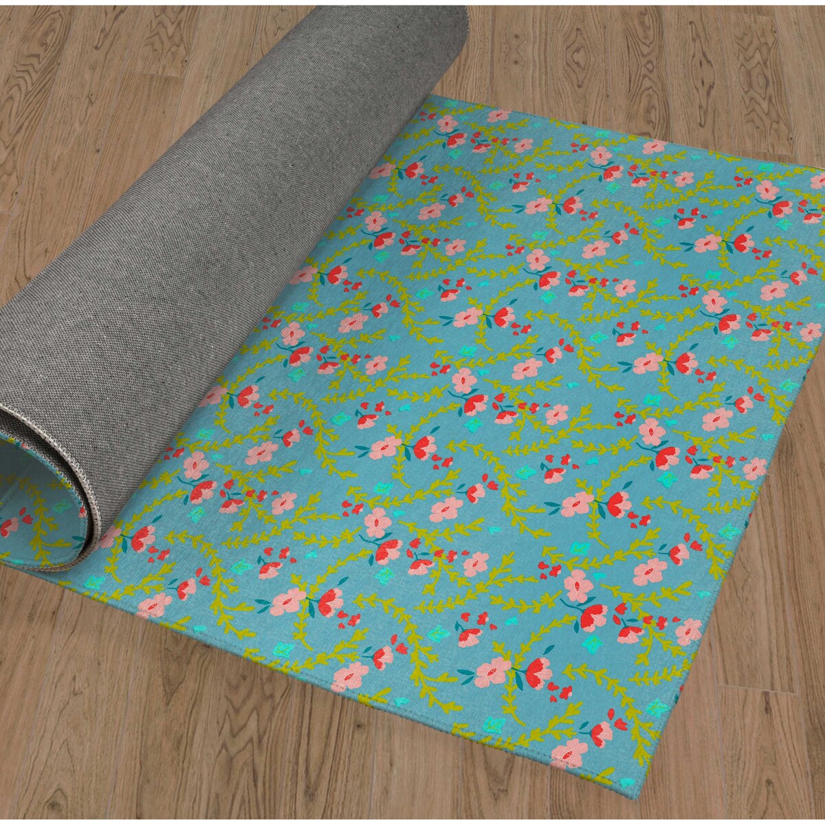 ADELAIDE FLORAL OCEAN Laundry Mat By Kavka Designs