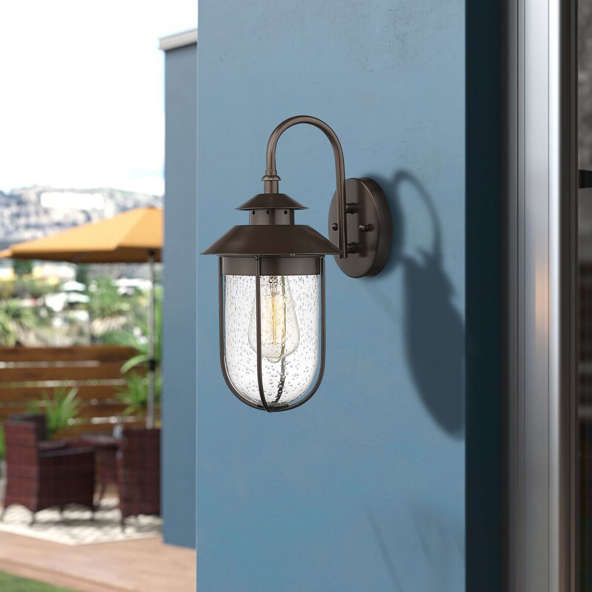 AEA 1-Light Outdoor Wall Sconces Traditional Wall Lantern ORB - 7