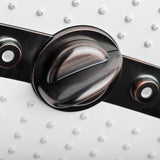 AKDY SH0104 9" Rectangular Shower Head with 4 Multi-Function Modes and Wand Combo in Oiled-Rubbed Bronze