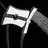 AKDY SH0104 9" Rectangular Shower Head with 4 Multi-Function Modes and Wand Combo in Oiled-Rubbed Bronze