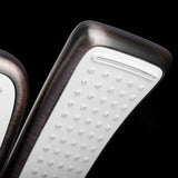 AKDY SH0104 9" Rectangular Shower Head with 4 Multi-Function Modes and Wand Combo in Oiled-Rubbed Bronze