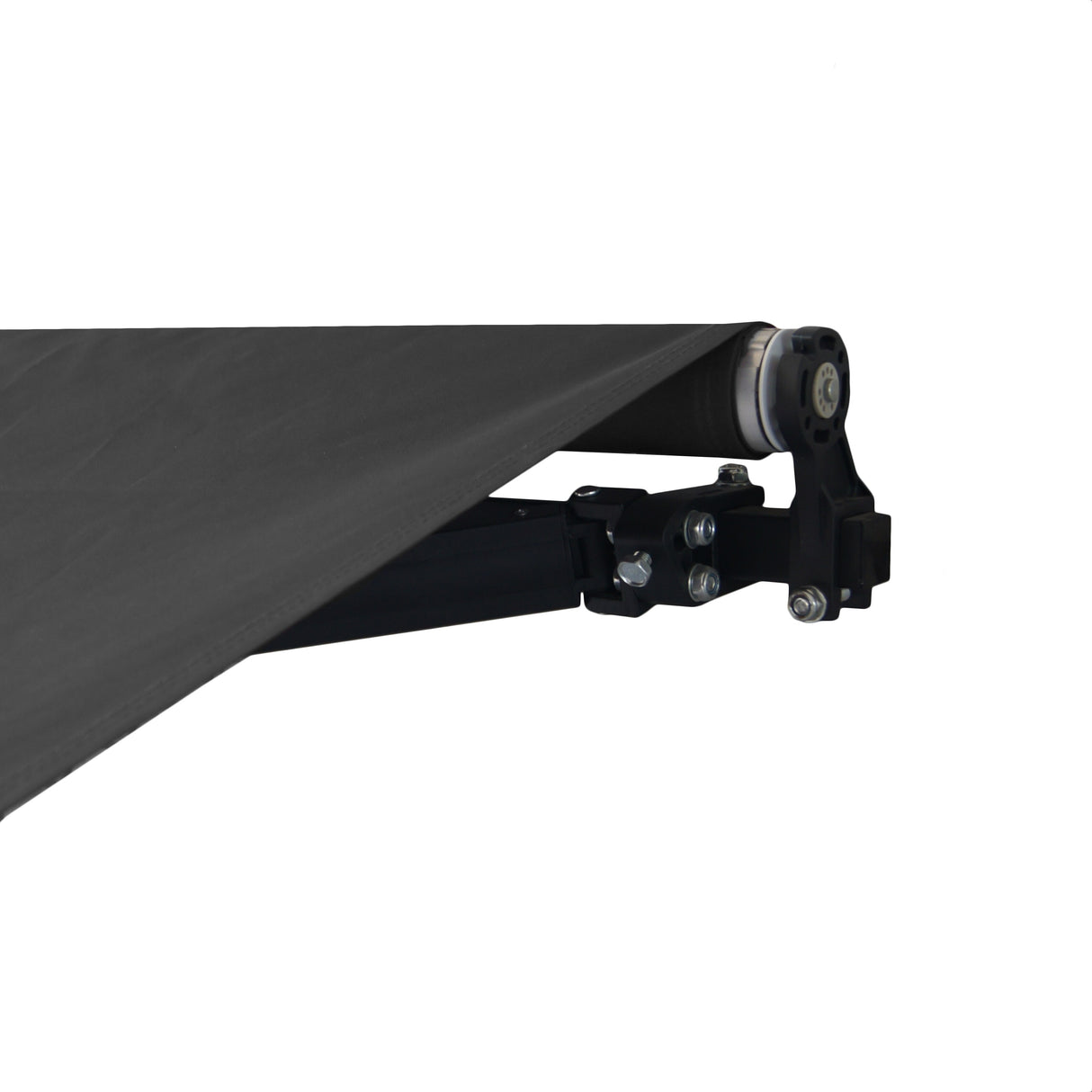 ALEKO 10 x 8 ft Motorized Black Frame Retractable Home Patio Canopy Awning