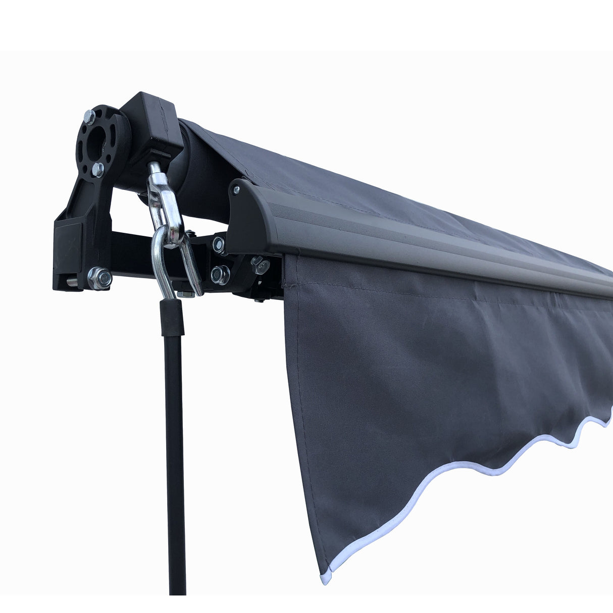 ALEKO 10 x 8 ft Motorized Black Frame Retractable Home Patio Canopy Awning
