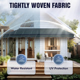 ALEKO 10 x 8 ft Motorized Black Frame Retractable Home Patio Canopy Awning
