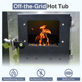 ALEKO 3-5 People Stainless Steel Hot Tub & Cold Plunge Tub Wood-Fired Heater