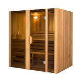 ALEKO 3 Person Indoor Wet Dry Steam Room Sauna with Heater - 59 x 51 x 75 inches
