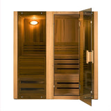 ALEKO 3 Person Indoor Wet Dry Steam Room Sauna with Heater - 59 x 51 x 75 inches