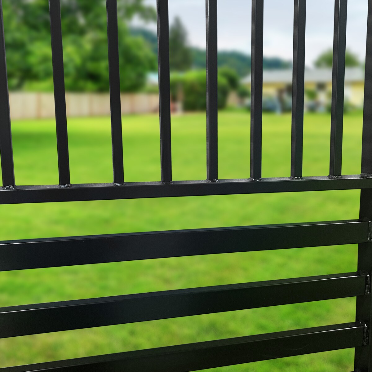 ALEKO Barcelona Style 16 ft Steel Dual Swing Garden Driveway Gate with Opener