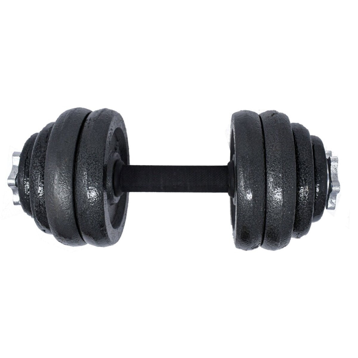 ALEKO Cast Iron 66 lbs (30 kg) Adjustable Dumbbell Set for Home Gym Black